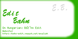 edit bahn business card